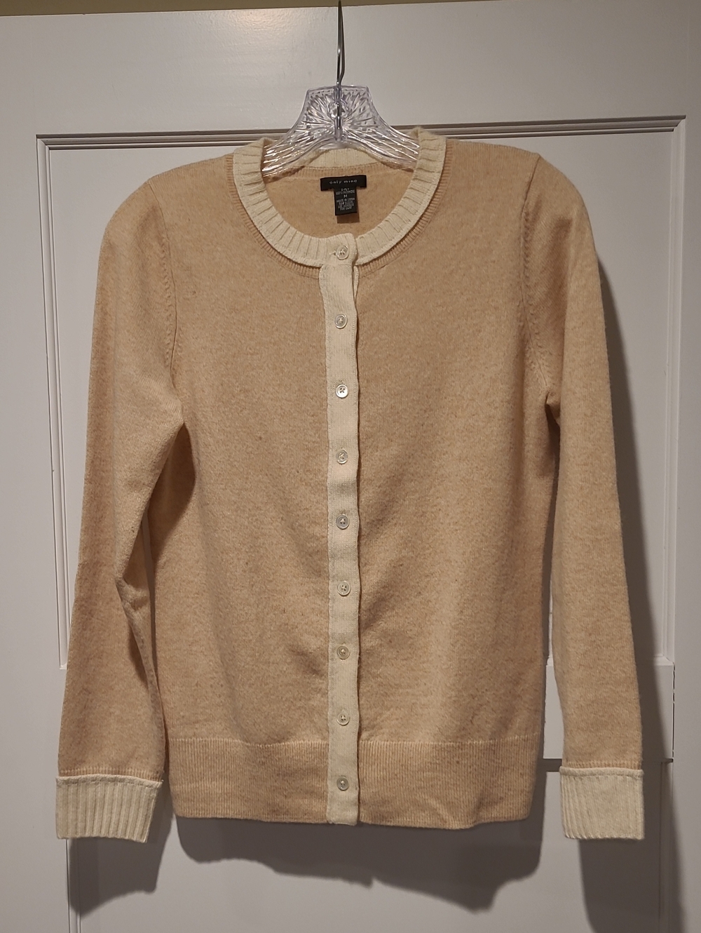 Only Mine Cream-Tan Button Front Cardigan